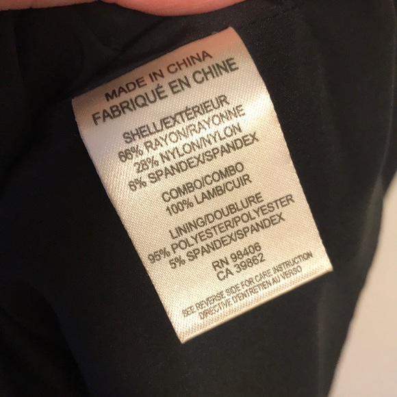 Theory leather side zipper dress sz 6 black - Picture 6 of 6